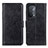 Leather Case Stands Flip Cover Holder A04D for Oppo A54 5G Black