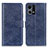 Leather Case Stands Flip Cover Holder A04D for Oppo F21 Pro 4G Blue