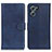 Leather Case Stands Flip Cover Holder A04D for Oppo K10 5G Blue