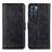 Leather Case Stands Flip Cover Holder A04D for Oppo Reno6 5G Black