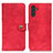 Leather Case Stands Flip Cover Holder A04D for Samsung Galaxy A04s Red