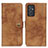 Leather Case Stands Flip Cover Holder A04D for Samsung Galaxy A05s Brown