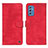 Leather Case Stands Flip Cover Holder A04D for Samsung Galaxy M52 5G Red