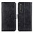 Leather Case Stands Flip Cover Holder A04D for Sony Xperia 1 III Black