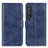 Leather Case Stands Flip Cover Holder A04D for Sony Xperia 1 III Blue