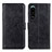 Leather Case Stands Flip Cover Holder A04D for Sony Xperia 5 III Black