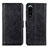 Leather Case Stands Flip Cover Holder A04D for Sony Xperia 5 III SO-53B Black