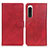 Leather Case Stands Flip Cover Holder A04D for Sony Xperia 5 IV Red