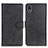 Leather Case Stands Flip Cover Holder A04D for Sony Xperia Ace III Black