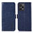 Leather Case Stands Flip Cover Holder A04D for Xiaomi Poco F5 5G Blue