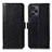 Leather Case Stands Flip Cover Holder A04D for Xiaomi Redmi Note 12 Turbo 5G Black