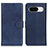 Leather Case Stands Flip Cover Holder A05D for Google Pixel 8a 5G Blue