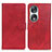 Leather Case Stands Flip Cover Holder A05D for Huawei Honor 90 5G Red