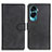 Leather Case Stands Flip Cover Holder A05D for Huawei Honor 90 Lite 5G Black