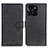 Leather Case Stands Flip Cover Holder A05D for Huawei Honor X6a Black