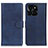 Leather Case Stands Flip Cover Holder A05D for Huawei Honor X6a Blue