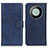 Leather Case Stands Flip Cover Holder A05D for Huawei Mate 60 Blue