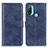 Leather Case Stands Flip Cover Holder A05D for Motorola Moto E40 Blue