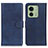 Leather Case Stands Flip Cover Holder A05D for Motorola Moto Edge (2023) 5G Blue