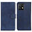 Leather Case Stands Flip Cover Holder A05D for Motorola Moto Edge 40 Pro 5G Blue