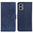 Leather Case Stands Flip Cover Holder A05D for Motorola Moto G 5G (2023) Blue