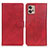 Leather Case Stands Flip Cover Holder A05D for Motorola Moto G32 Red