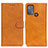 Leather Case Stands Flip Cover Holder A05D for Motorola Moto G50 Brown