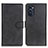 Leather Case Stands Flip Cover Holder A05D for Motorola Moto G52j 5G Black