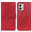 Leather Case Stands Flip Cover Holder A05D for Motorola Moto G53 5G Red