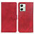 Leather Case Stands Flip Cover Holder A05D for Motorola Moto G54 5G Red