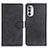 Leather Case Stands Flip Cover Holder A05D for Motorola Moto G71s 5G Black