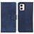 Leather Case Stands Flip Cover Holder A05D for Motorola Moto G73 5G Blue