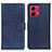 Leather Case Stands Flip Cover Holder A05D for Motorola Moto G84 5G Blue