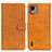 Leather Case Stands Flip Cover Holder A05D for Nokia C110 Brown