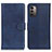 Leather Case Stands Flip Cover Holder A05D for Nokia G21 Blue