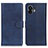 Leather Case Stands Flip Cover Holder A05D for Nothing Phone 2 Blue