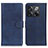 Leather Case Stands Flip Cover Holder A05D for OnePlus 10T 5G Blue