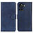 Leather Case Stands Flip Cover Holder A05D for OnePlus Ace 5G Blue