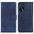 Leather Case Stands Flip Cover Holder A05D for Oppo A16s Blue