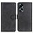 Leather Case Stands Flip Cover Holder A05D for Oppo A18 Black