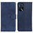 Leather Case Stands Flip Cover Holder A05D for Oppo A54s Blue