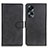 Leather Case Stands Flip Cover Holder A05D for Oppo A58 4G Black