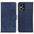 Leather Case Stands Flip Cover Holder A05D for Oppo F21 Pro 4G Blue