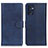 Leather Case Stands Flip Cover Holder A05D for Oppo Find X5 Lite 5G Blue