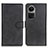 Leather Case Stands Flip Cover Holder A05D for Oppo Reno10 5G Black