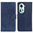 Leather Case Stands Flip Cover Holder A05D for Oppo Reno11 5G Blue