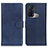 Leather Case Stands Flip Cover Holder A05D for Oppo Reno5 A Blue