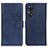 Leather Case Stands Flip Cover Holder A05D for Oppo Reno8 T 4G Blue