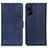 Leather Case Stands Flip Cover Holder A05D for Realme 10 Pro 5G Blue