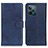 Leather Case Stands Flip Cover Holder A05D for Realme C31 Blue